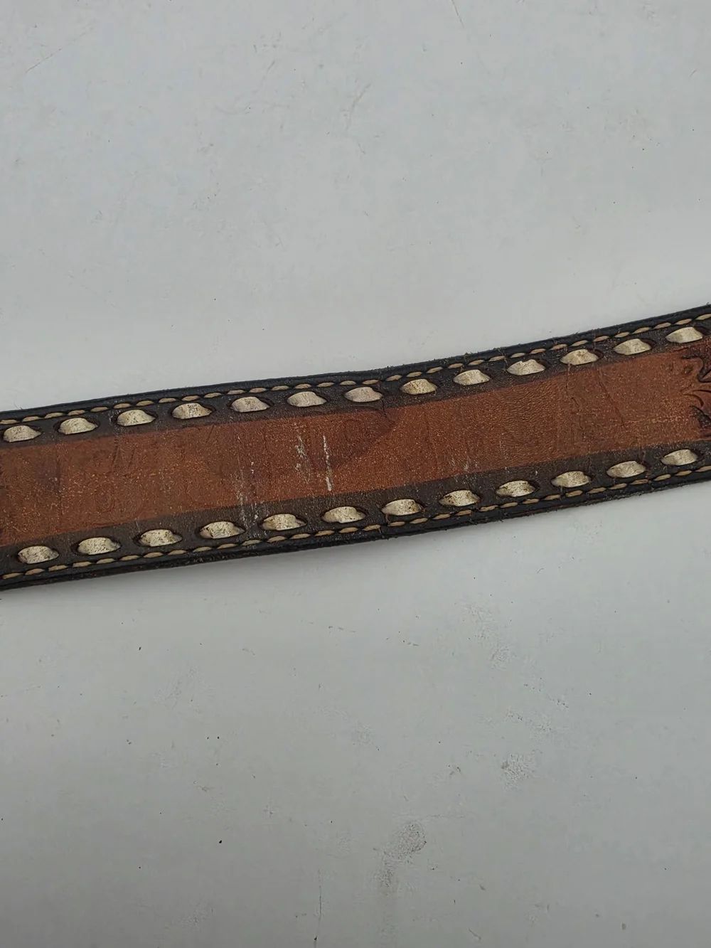 Tooled Leather Belt – 45